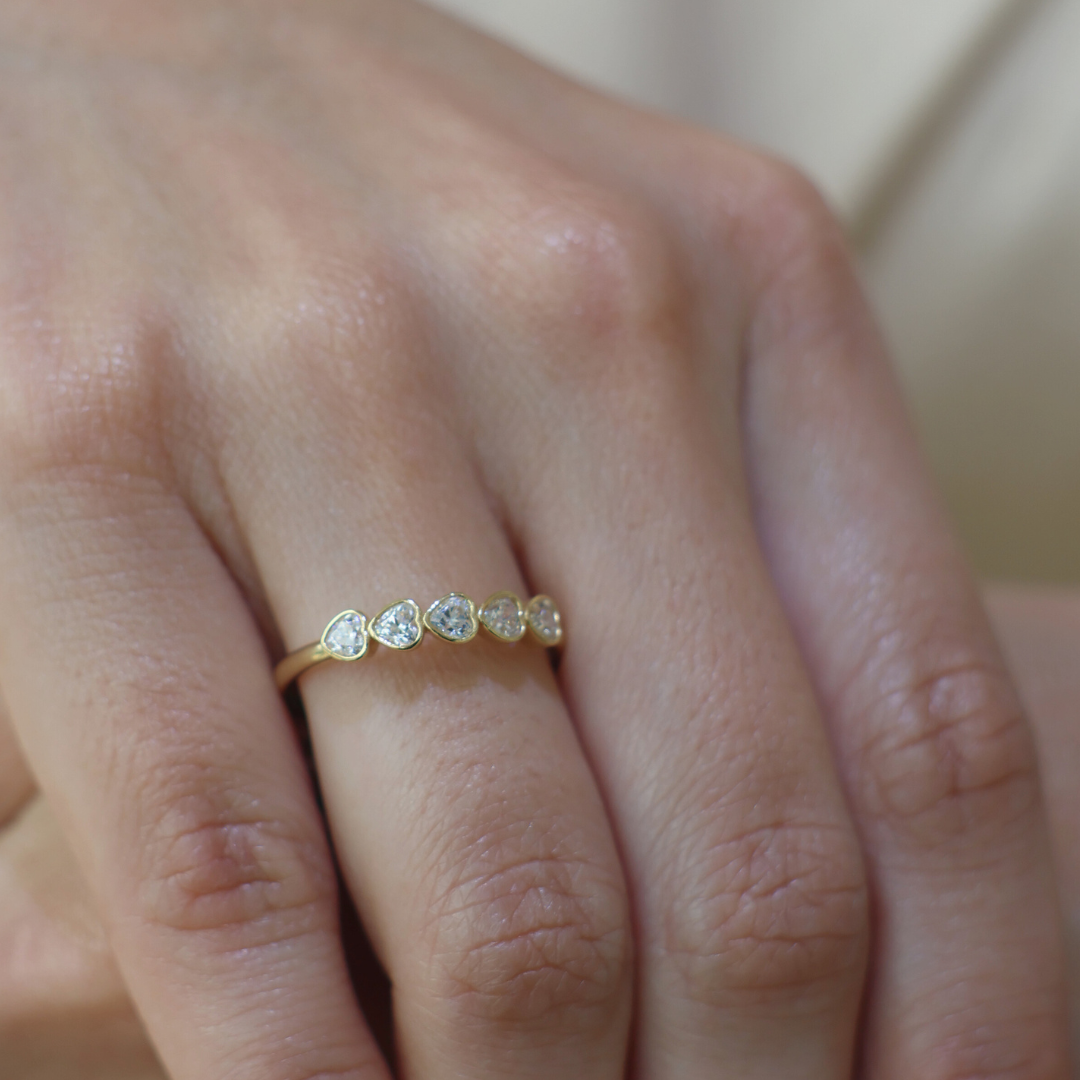Cz Heart Band