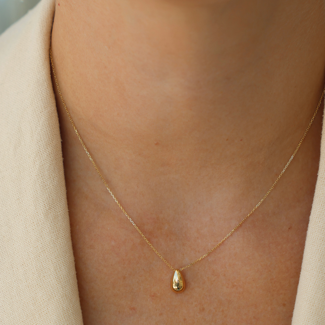 Small Drop Puff Necklace