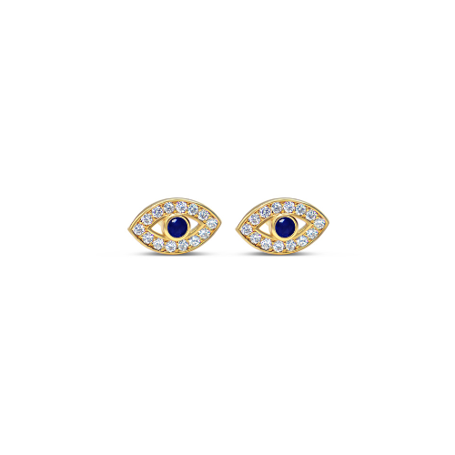 Eye Blue Zaphire Diamond Stud