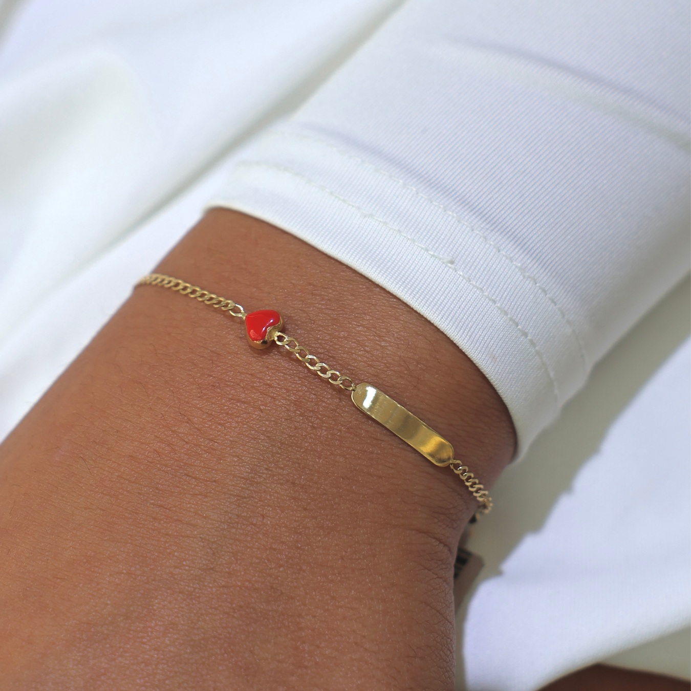 Red Heart Baby ID Bracelet