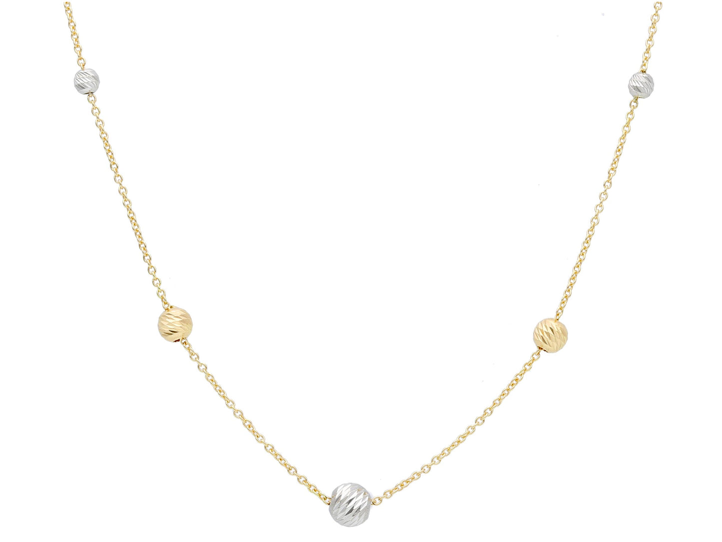 Necklace Balls Diamond cut