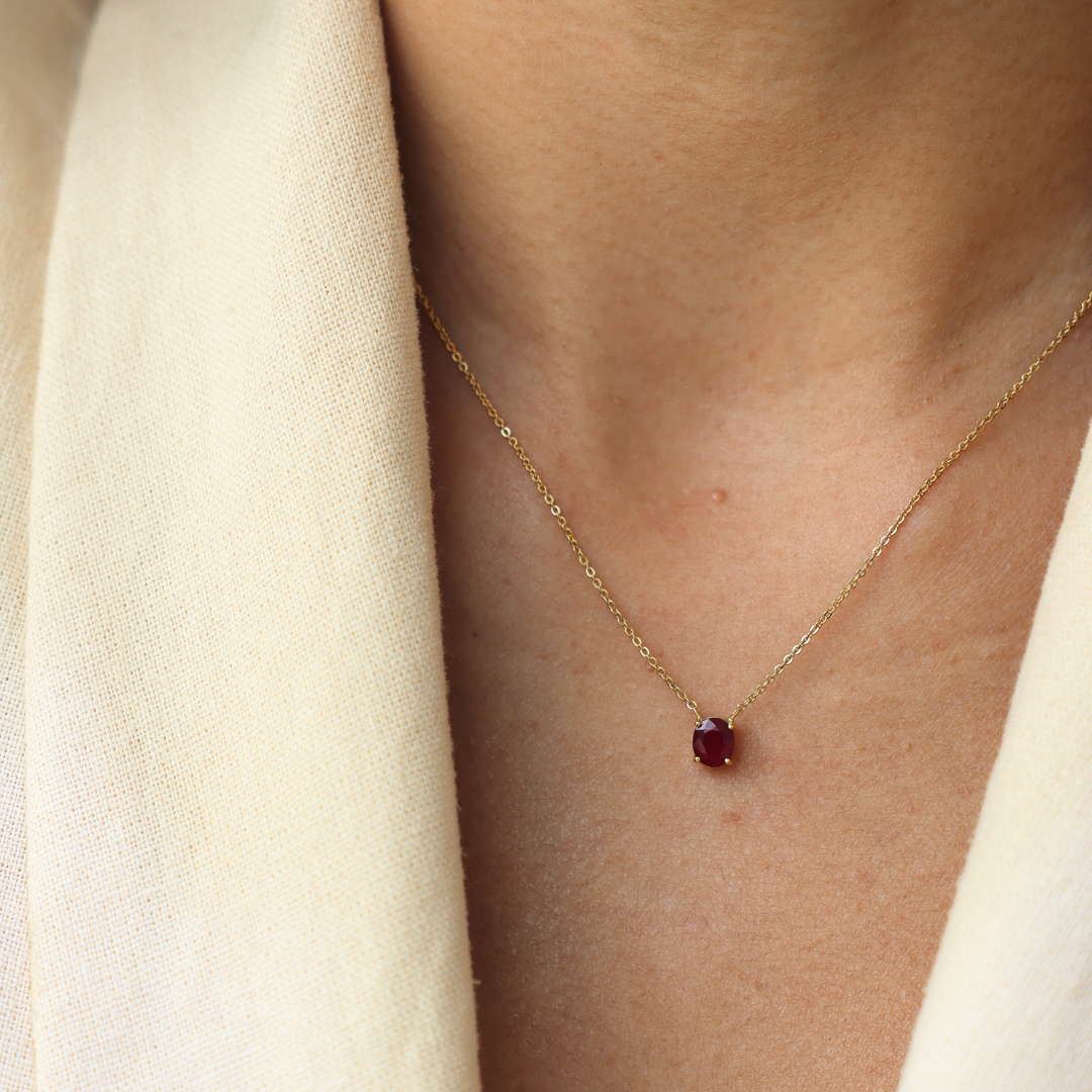 Ruby Oval Necklace