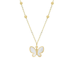 Mother Pearl Butterfly Necklace