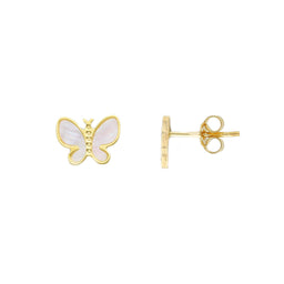 Butterfly Mother Pearl Stud