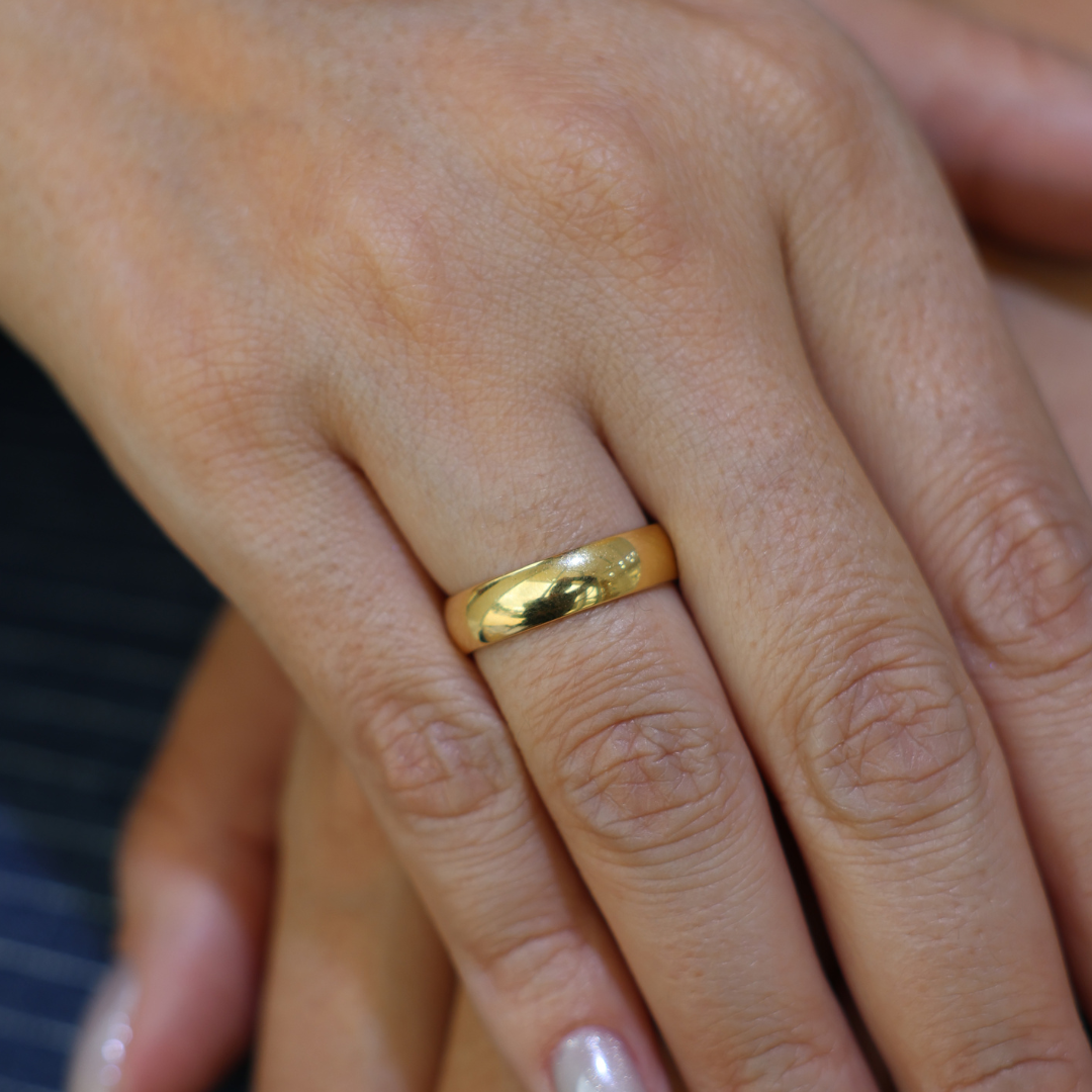 Wedding Band Half Round