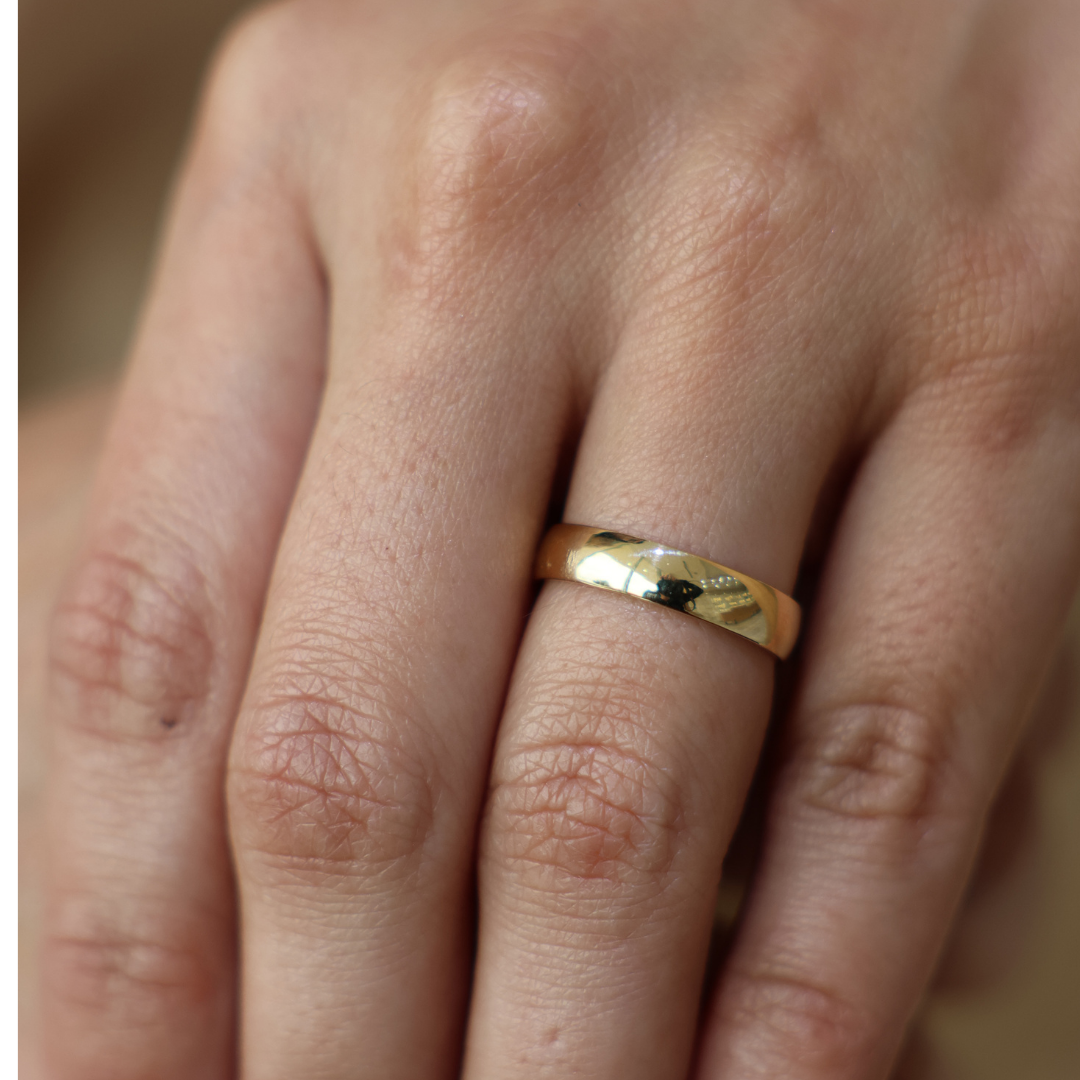 Wedding Band Half Round