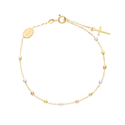 Diamond Cut Rosary Style Bracelet
