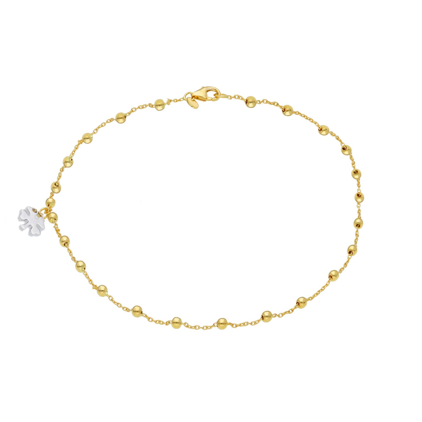 Balls And Clover Anklet