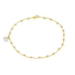 Balls And Clover Anklet