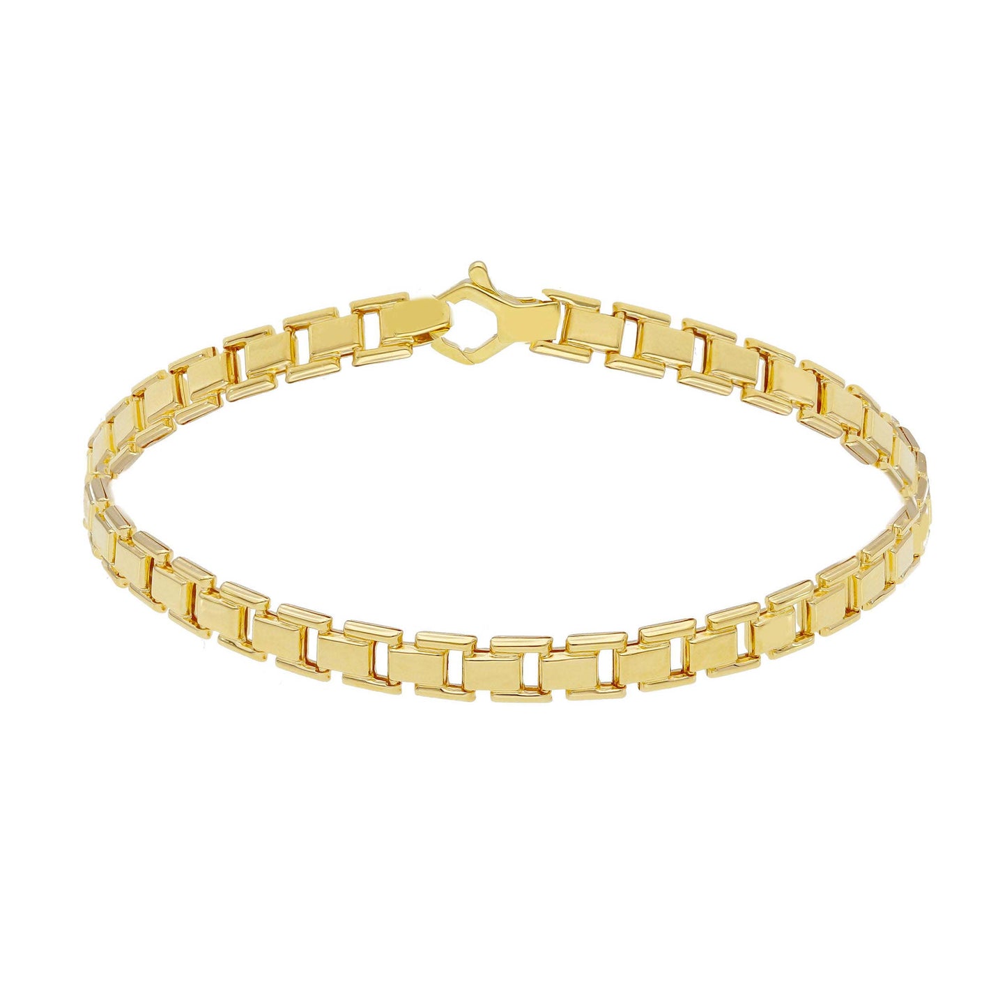 Halo Square Italian Link Bracelet