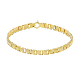 Halo Square Italian Link Bracelet
