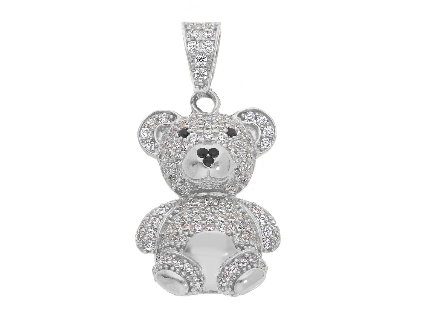 Bear pendant with cz
