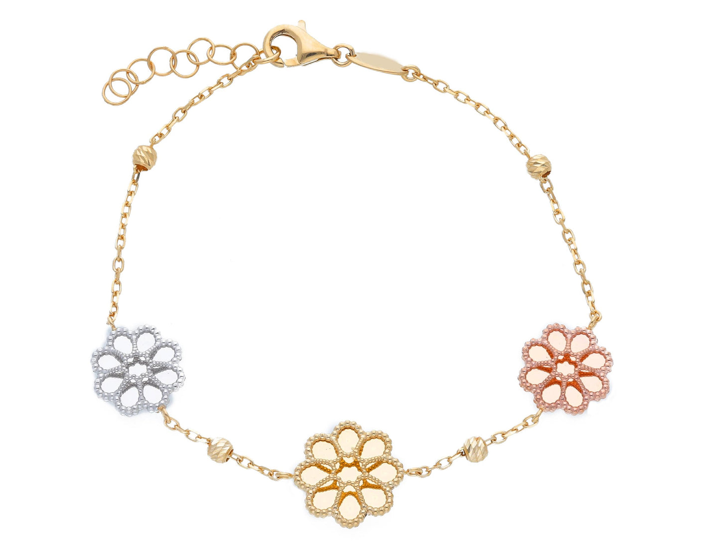 Flower Bracelet Dimond Cut