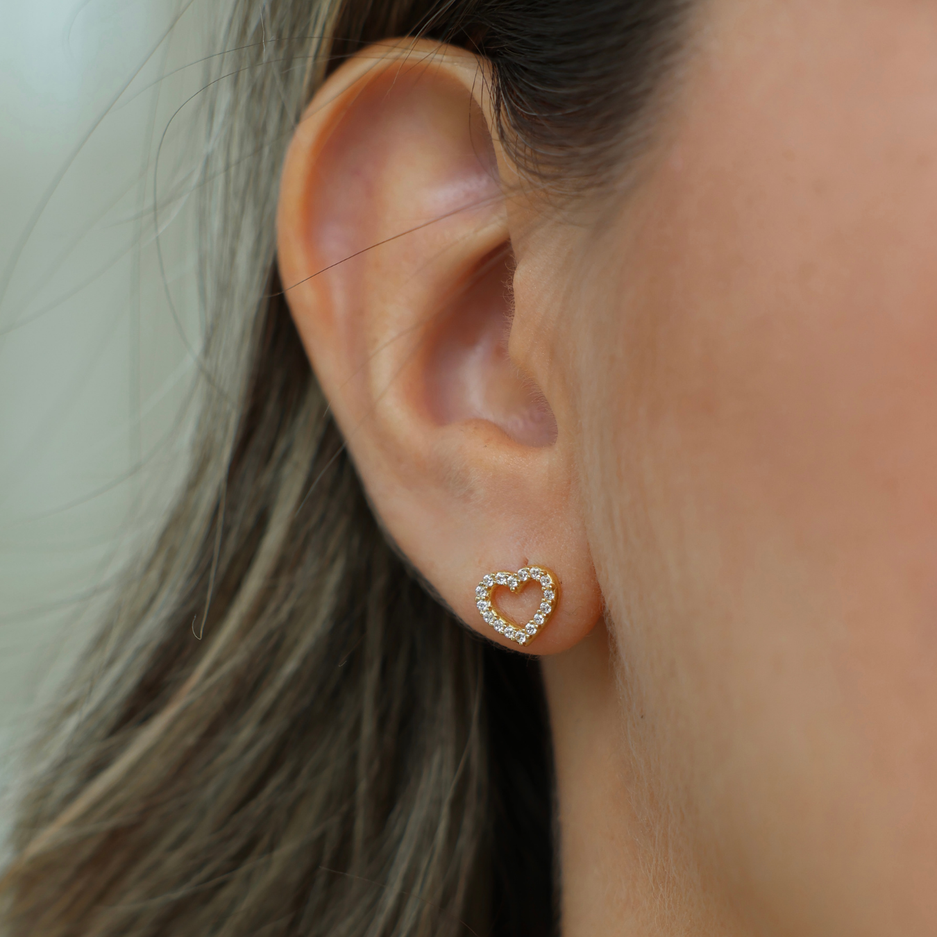 Heart Zirconia Earring