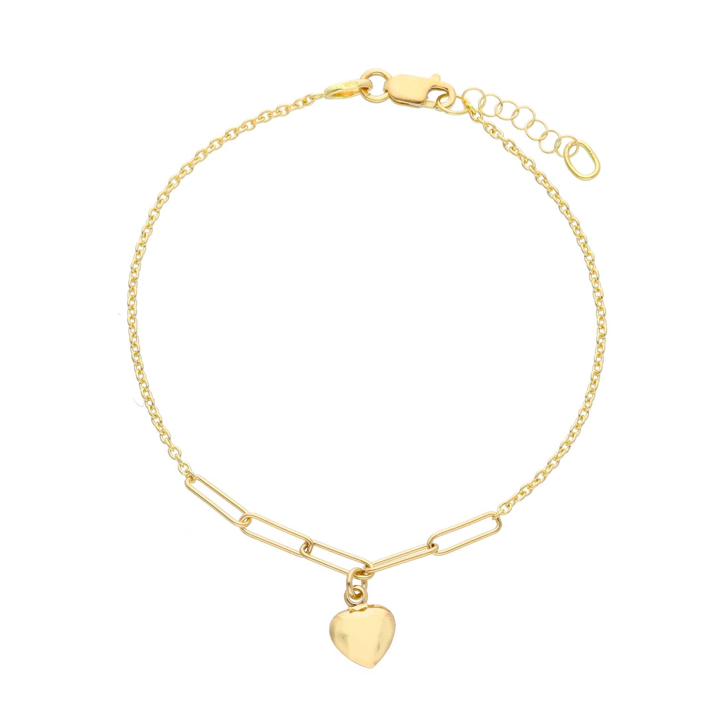 Center Puff Heart Bracelet