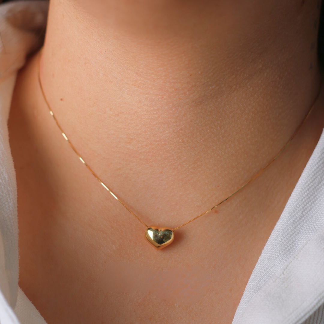Heart Puff Necklace