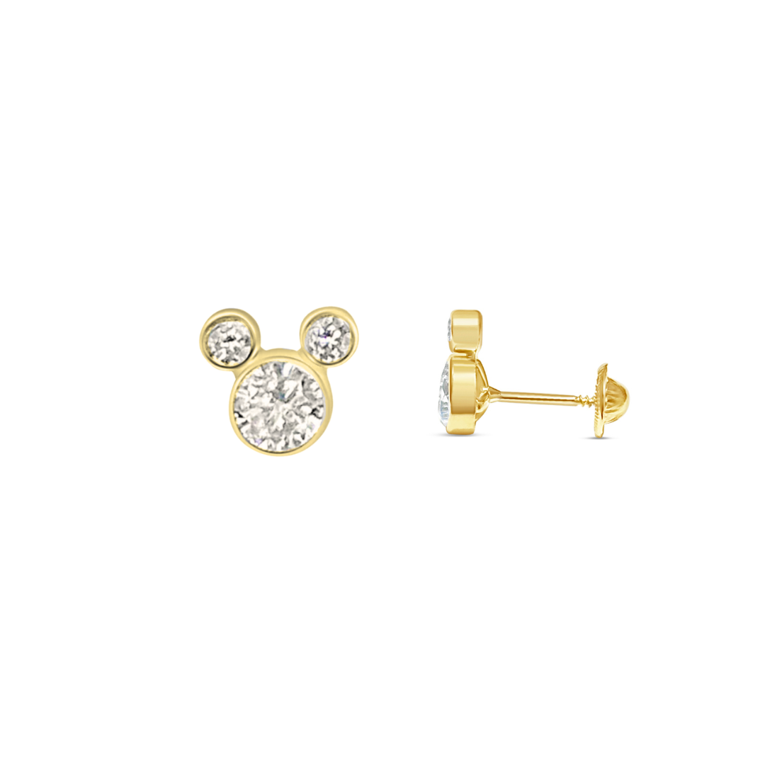 Small Mickey Cz Baby Stud