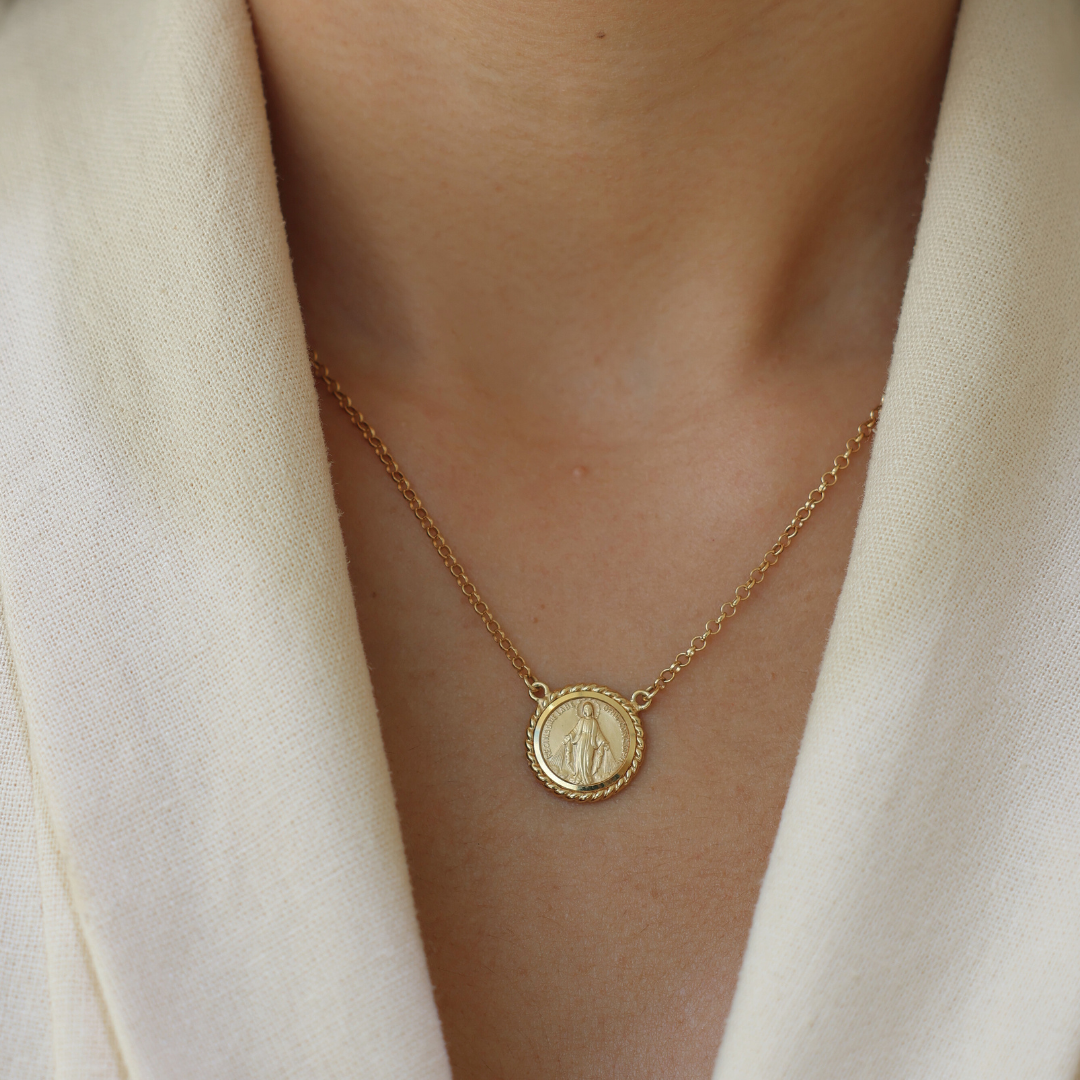Round Milagrosa Necklace Solid