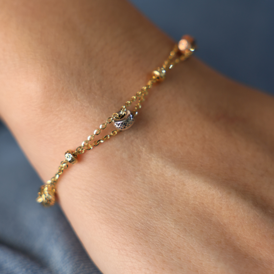 Diamond Cut Balls Bracelet