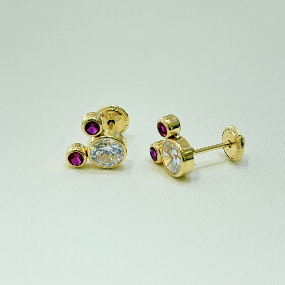 Small Mickey Colors Baby Stud Pink