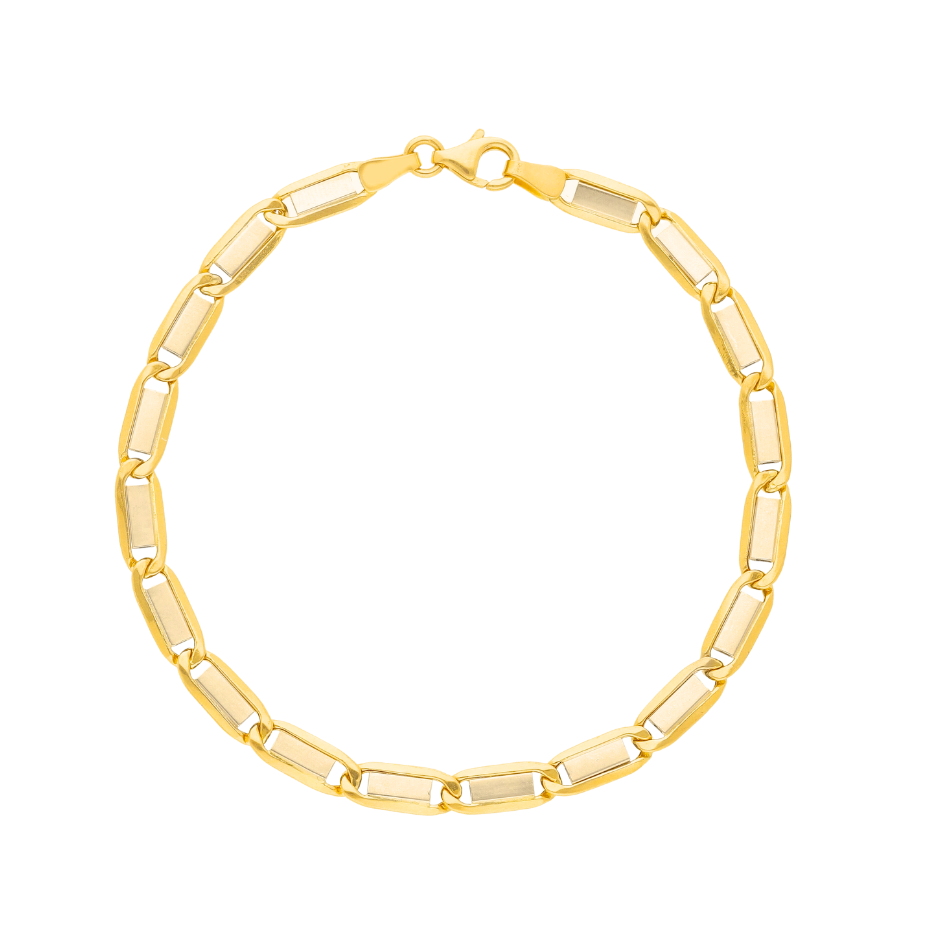 Flat Halo Italian Link Bracelet