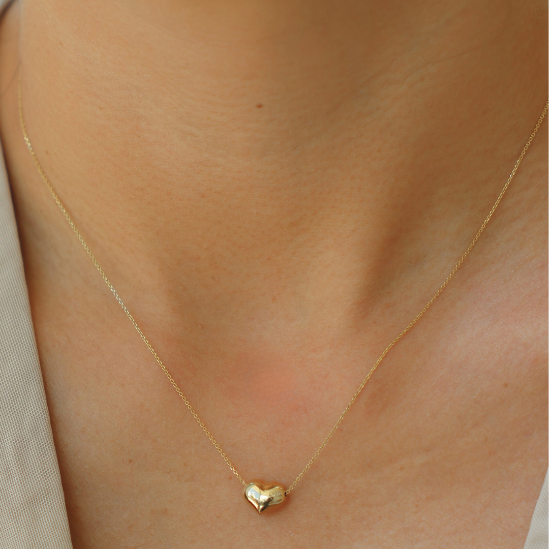 Collar Corazón Puff