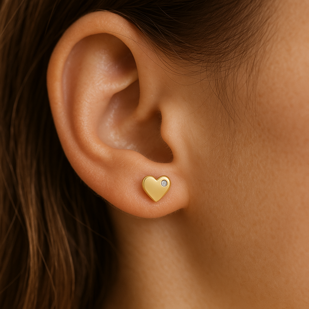 Heart Cz Stud