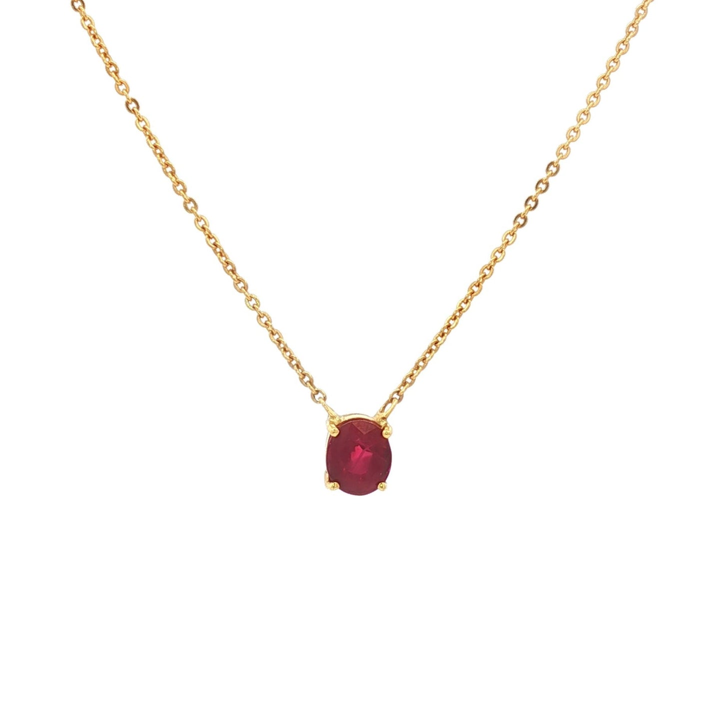 Ruby Oval Necklace