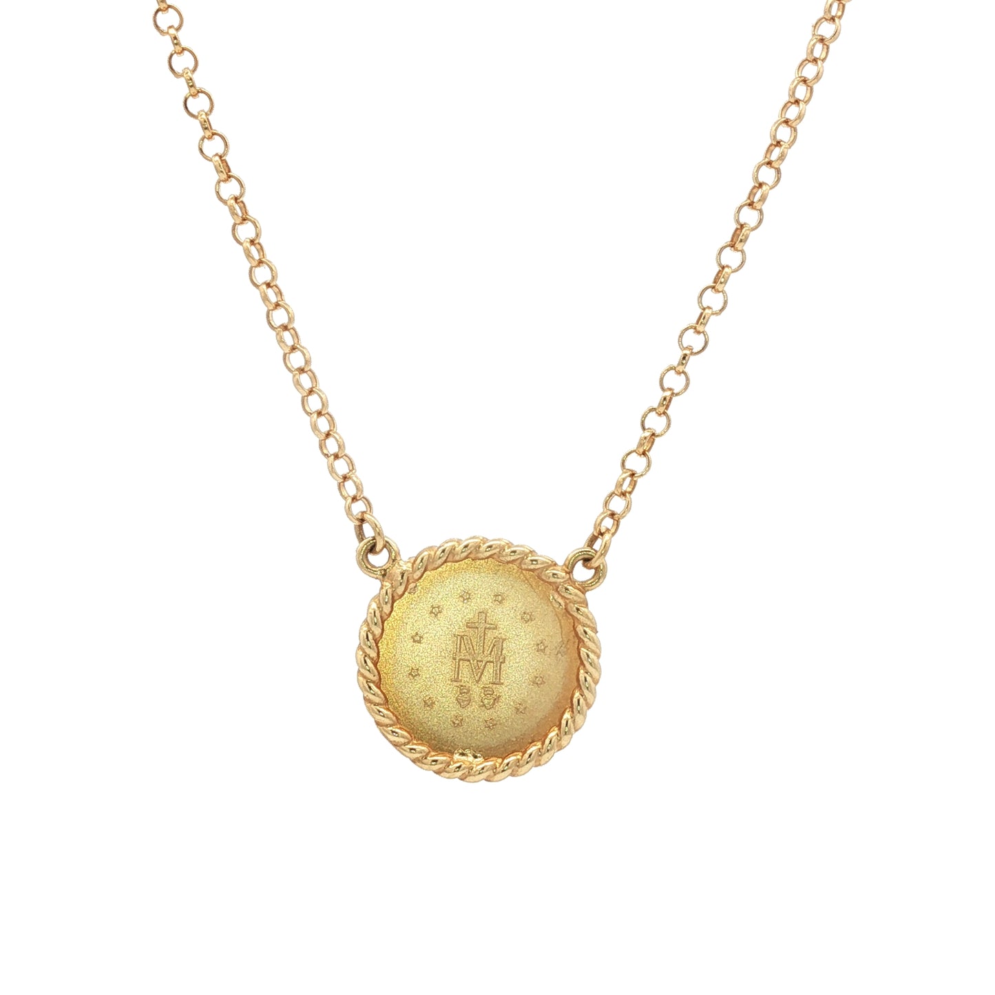Round Milagrosa Necklace Solid