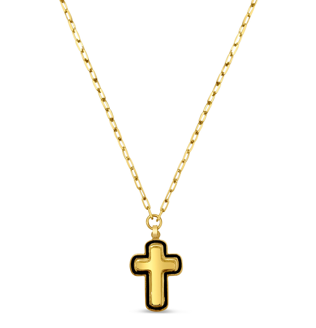 Puff Cross Fancy Style Necklace