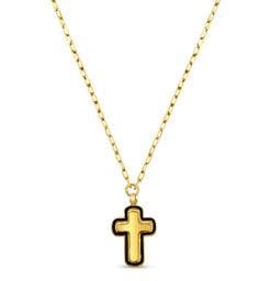 Puff Cross Fancy Style Necklace