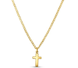 Small Puff Cross Necklace