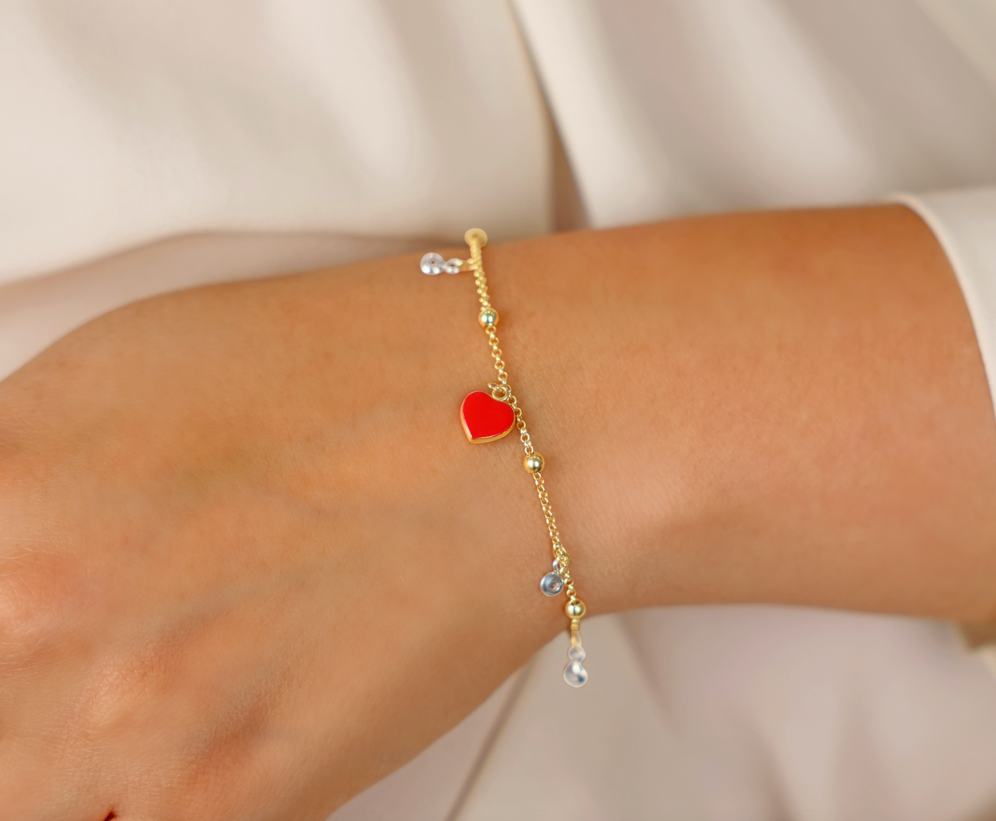 Zirconia Heart Bracelet