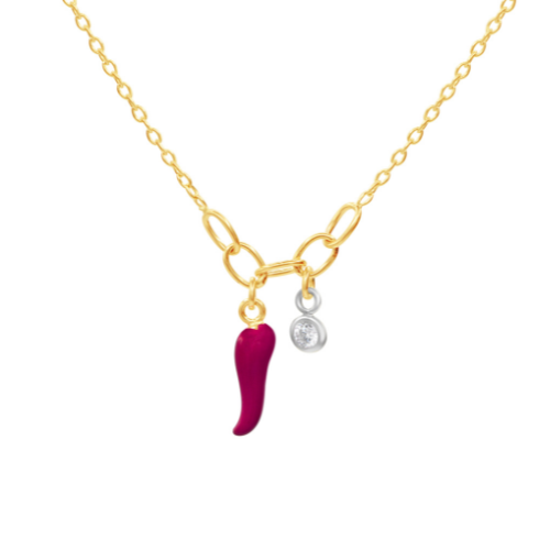 Pink Cuerno Necklace