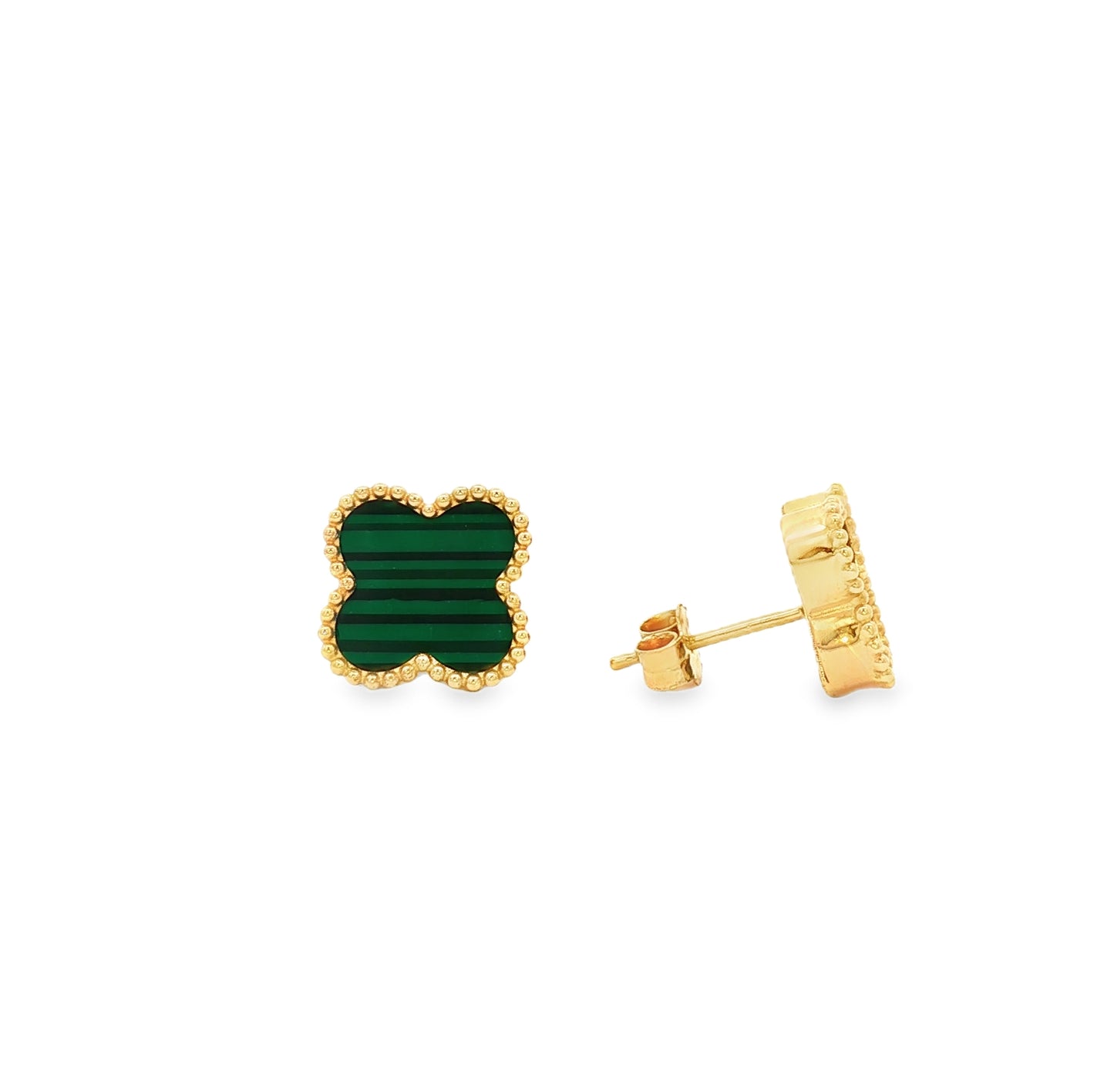 Green Flower Stud