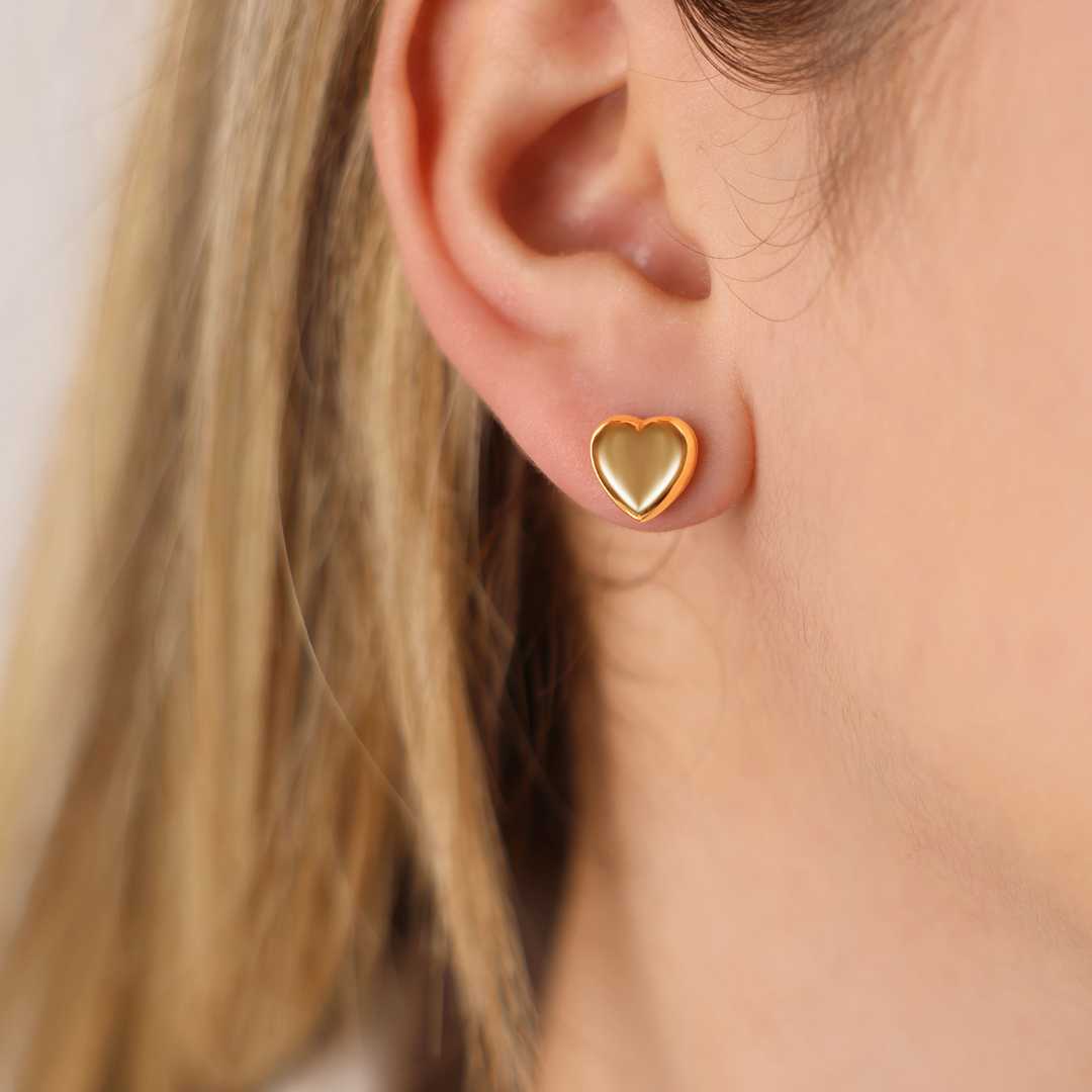 Heart Puff Earring