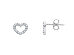 Heart Zirconia Earrings