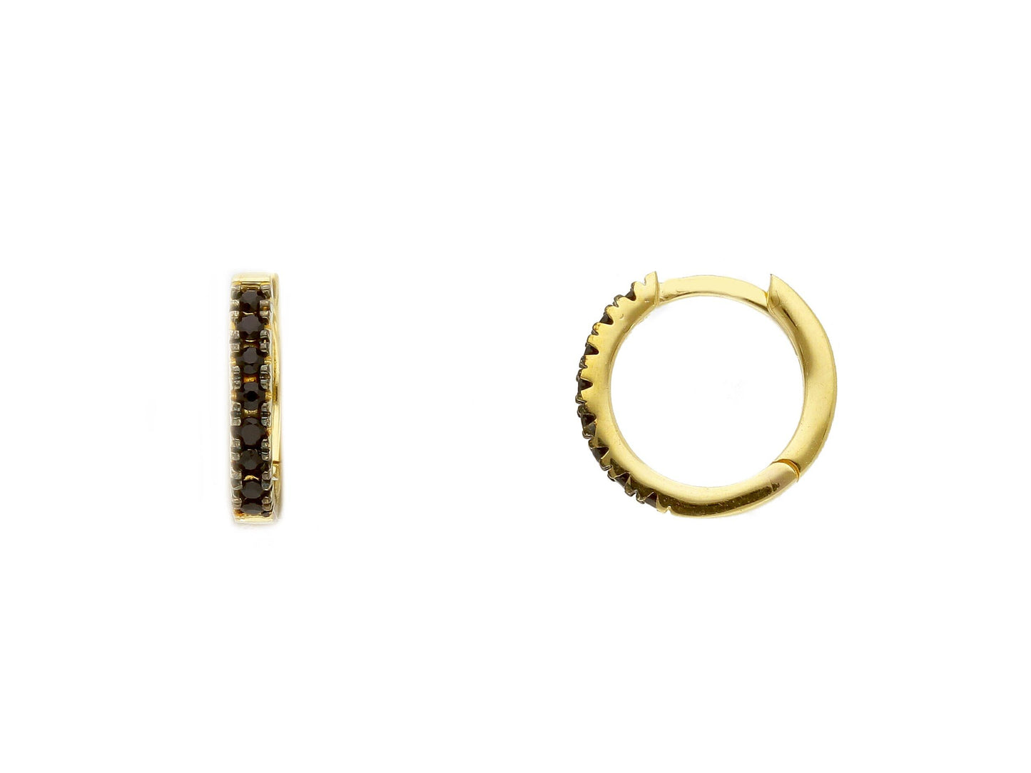 Huggies Black Zirconia - La Francia Joyería