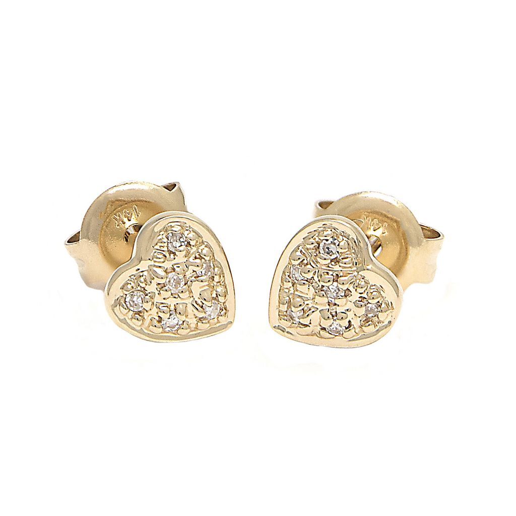Stud Heart Diamond - La Francia Joyería