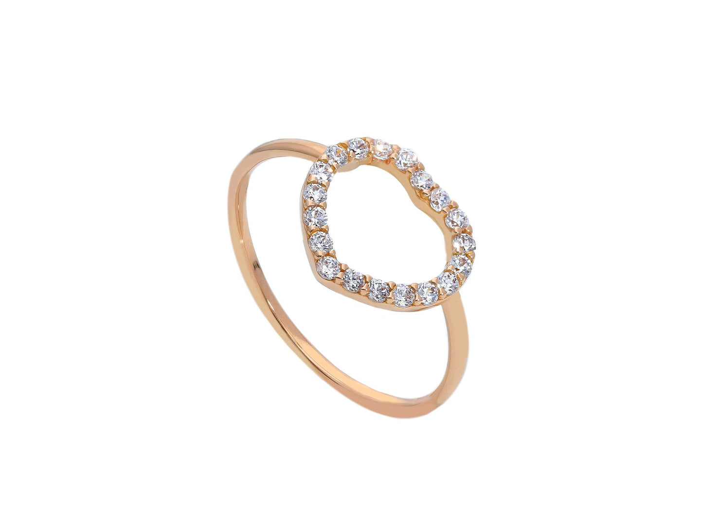 Ring Heart Cz - La Francia Joyería