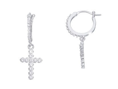 Huggies Cross Cz - La Francia Joyería