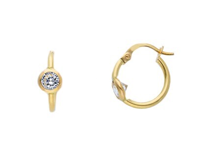 Mini Huggies With Cz - La Francia Joyería