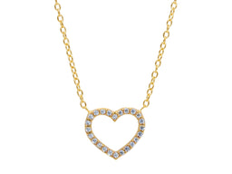 Collar Corazón Con Circonitas