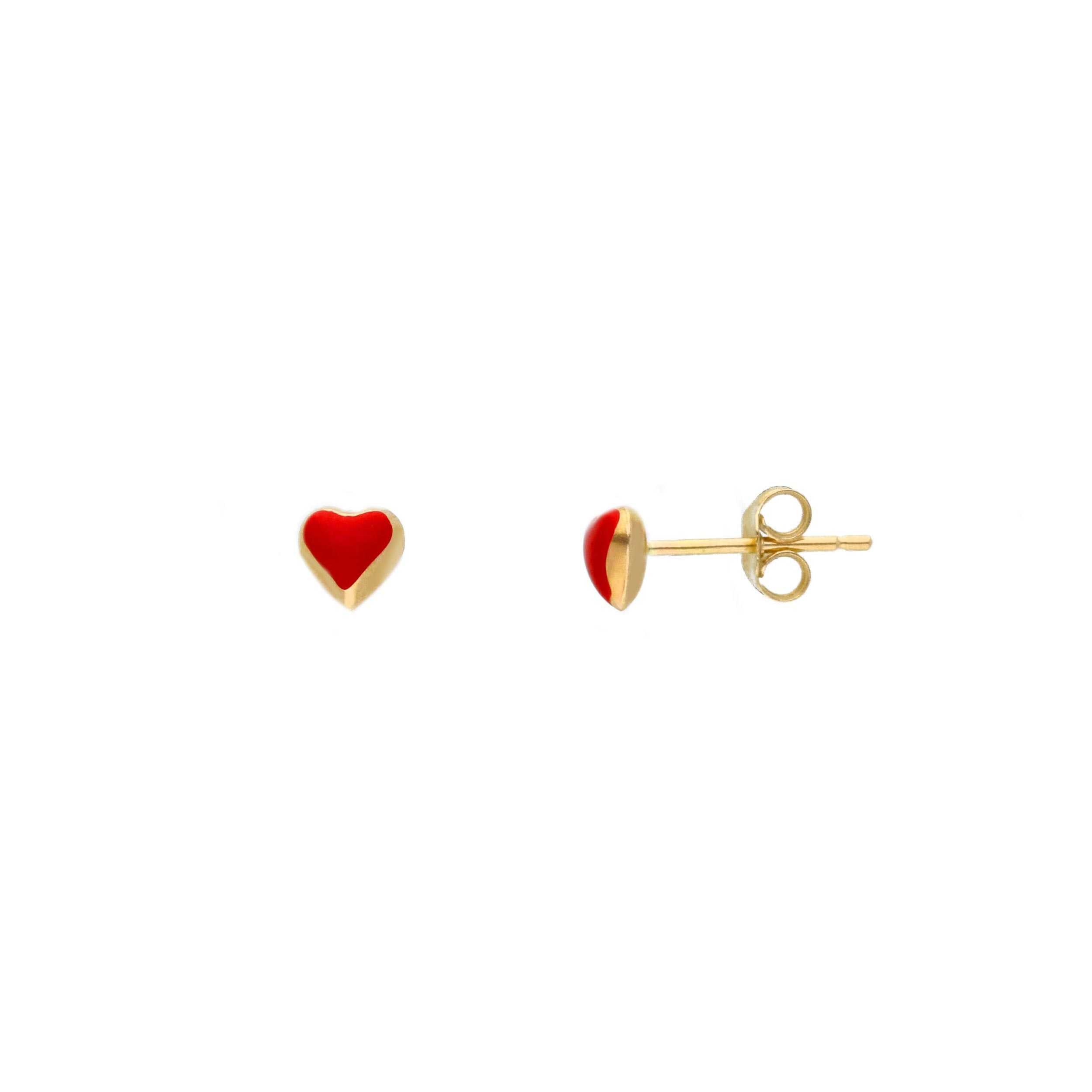 Mini Stud Heart Red