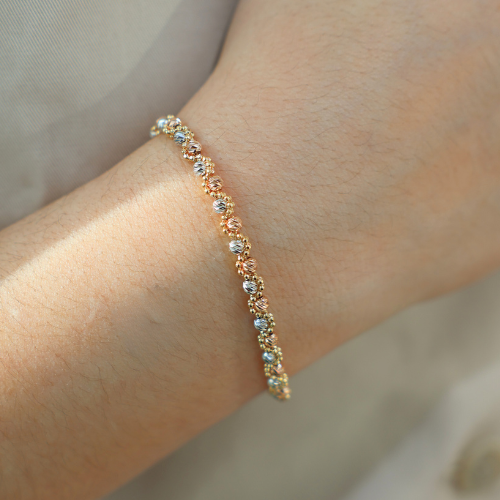 Diamond Cut Ball Bracelet