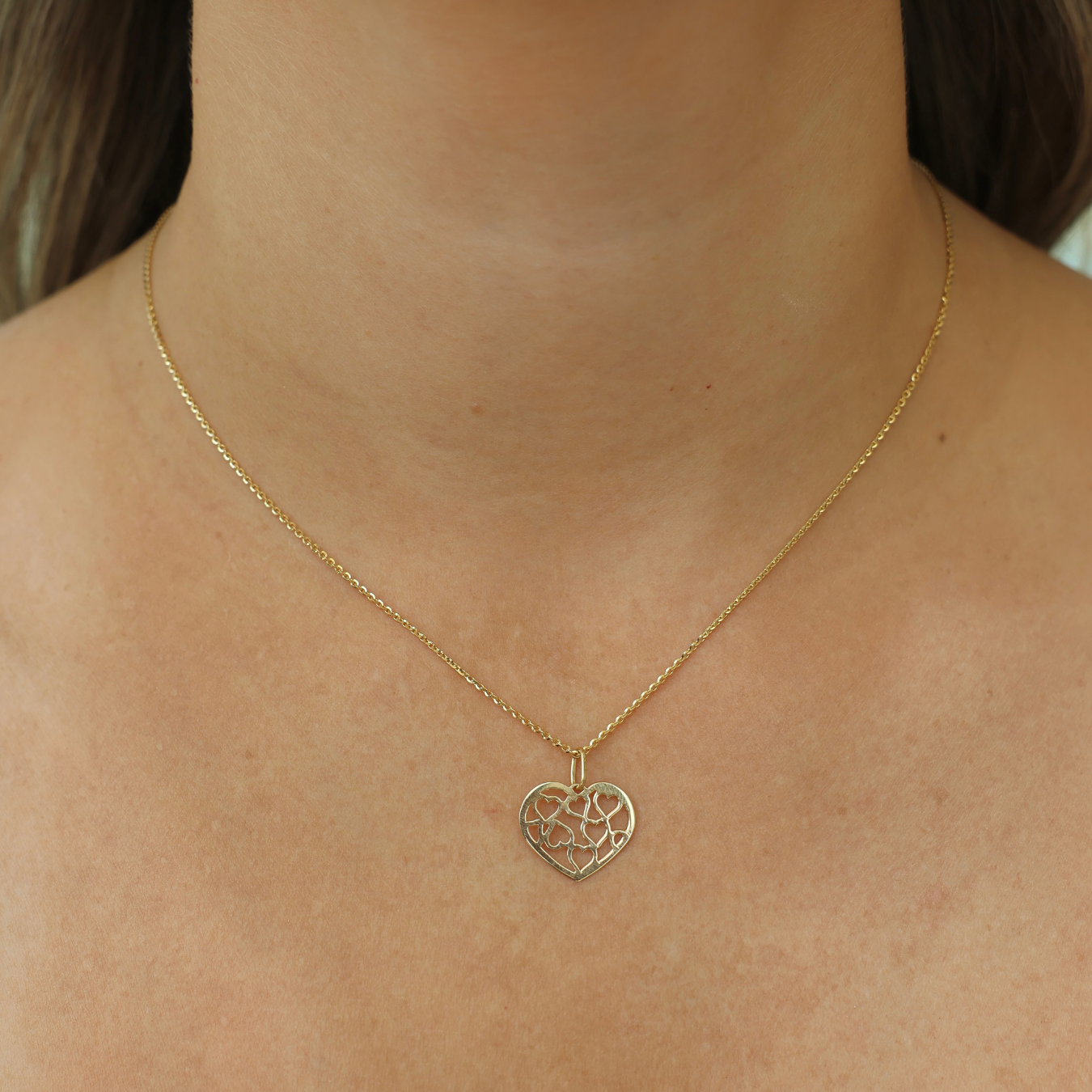 Open Heart plain pendant