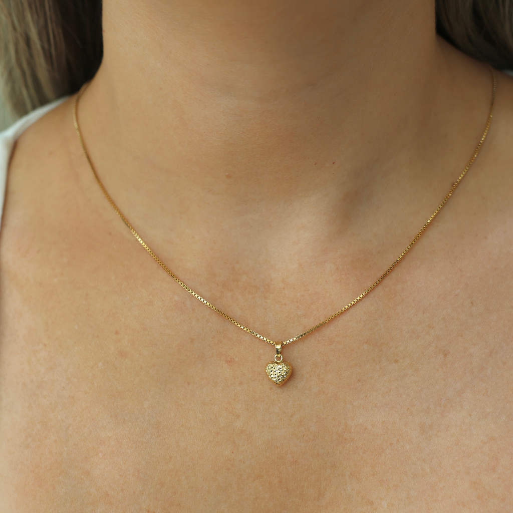 Diamond Cut Heart Puff Mini