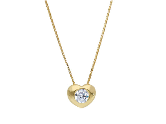 Heart With Cz Necklace
