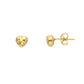 Diamond Cut Heart Puff Earring