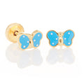 Blue Butterfly Stud